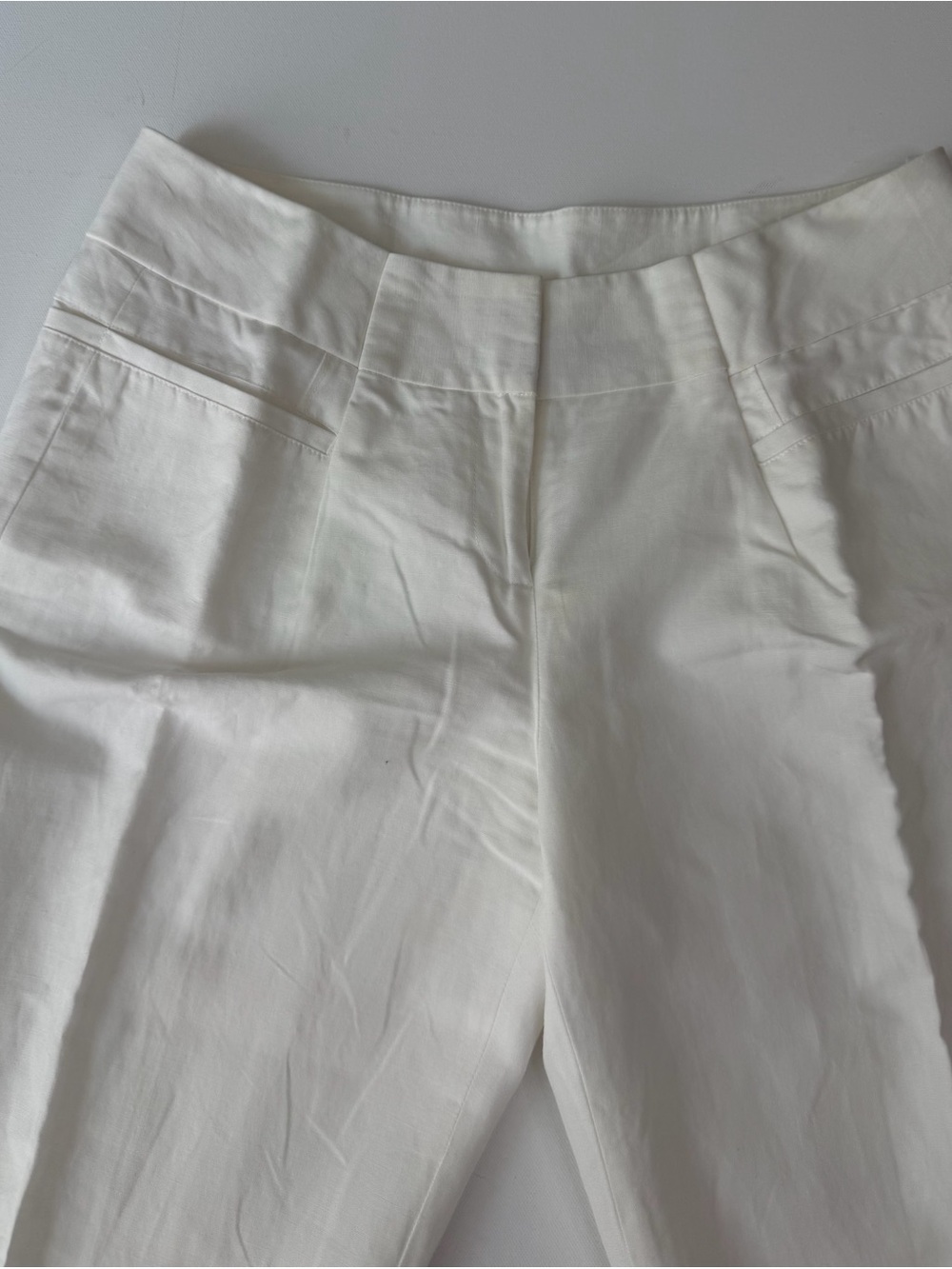 Episode White Straight Leg Dress Pants Women’s Size 12 Minimalist Trousers - Picture 4 of 8